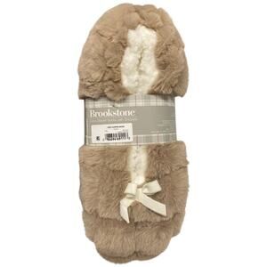Brookstone Cozy Slipper Socks 2-Pack Anti-Slip Sherpa Lined Women’s 7-9.5 NEW